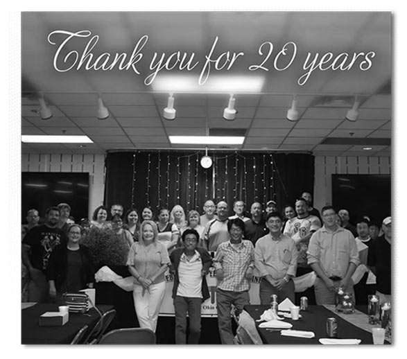 Murotech Ohio Corporation 20th anniversary group employee photo